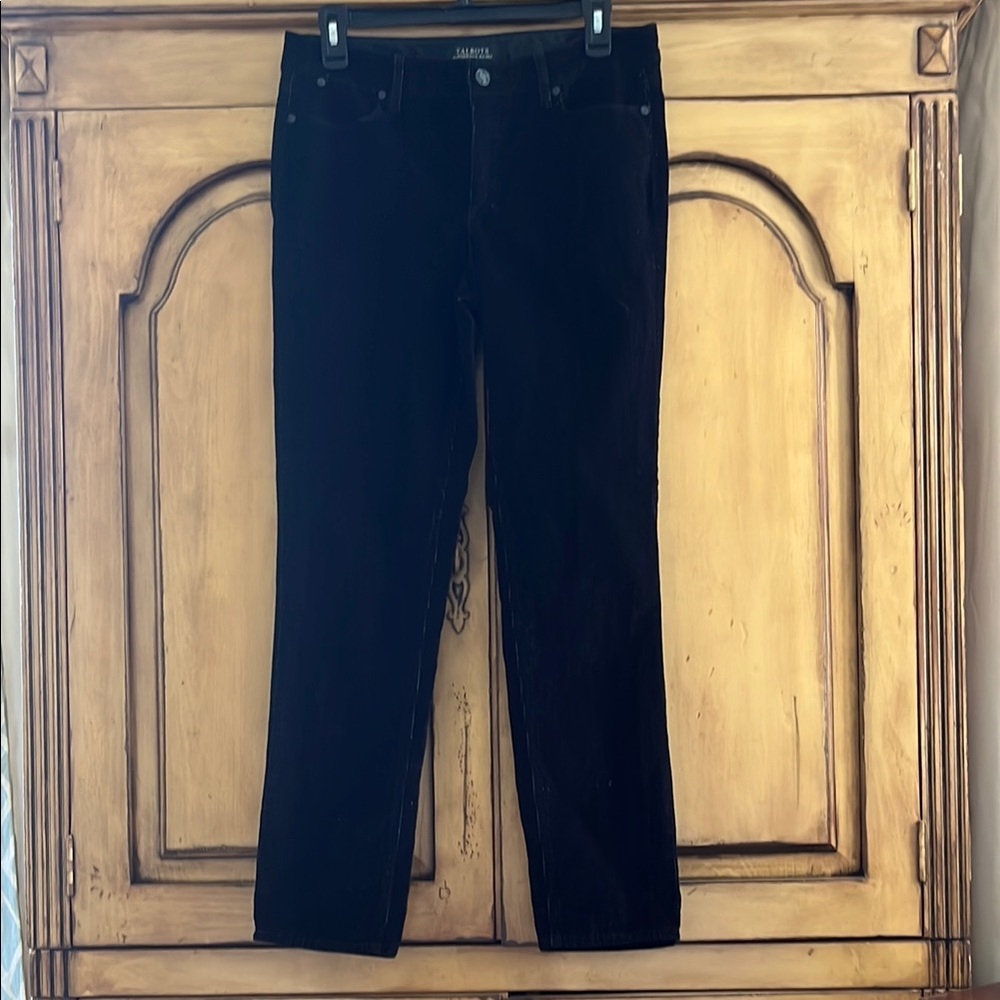 Talbots Flawless 5 Pocket Black Corduroy Pants Classic Fit